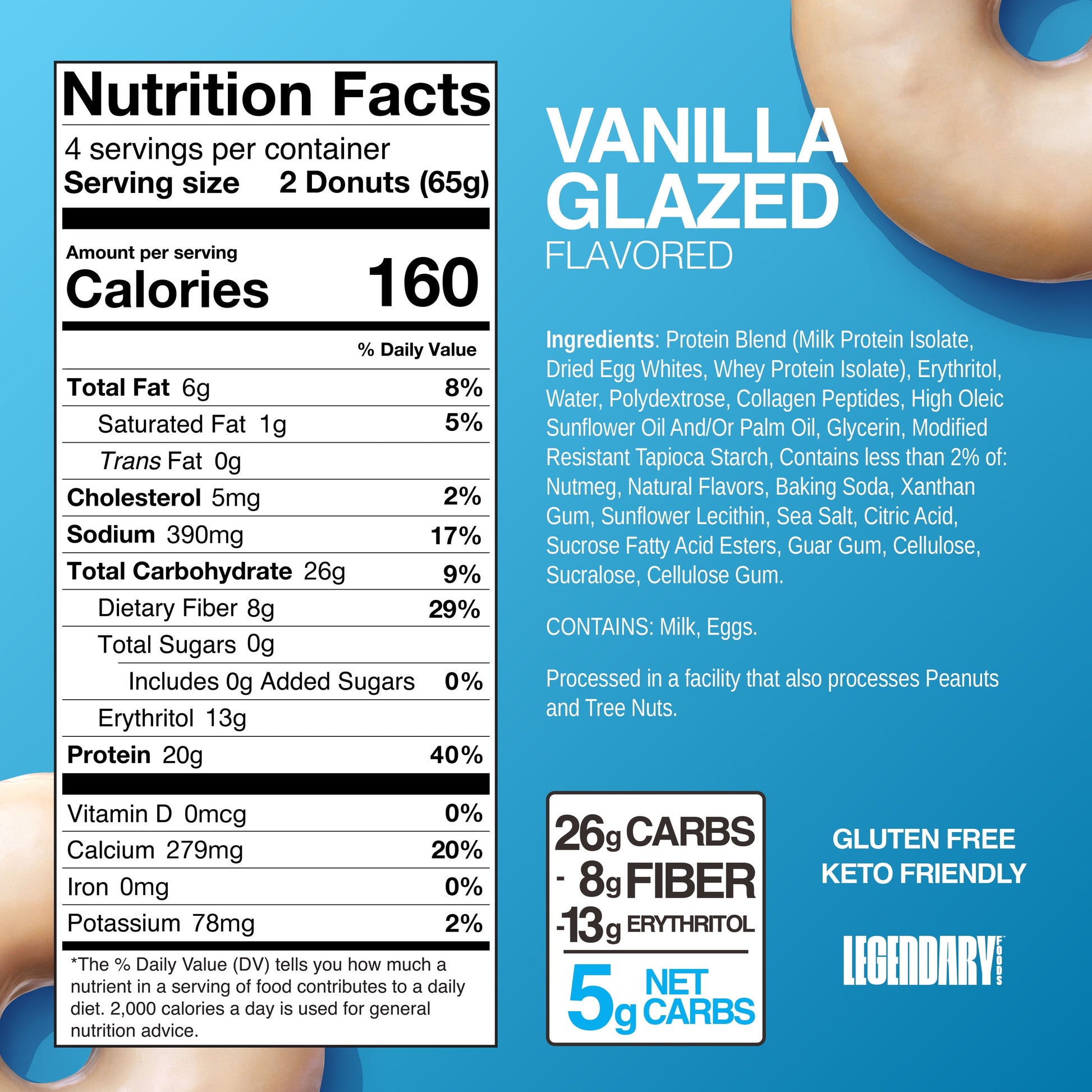 - Protein Donuts Vanilla Glazed 9.2Oz/4Ct