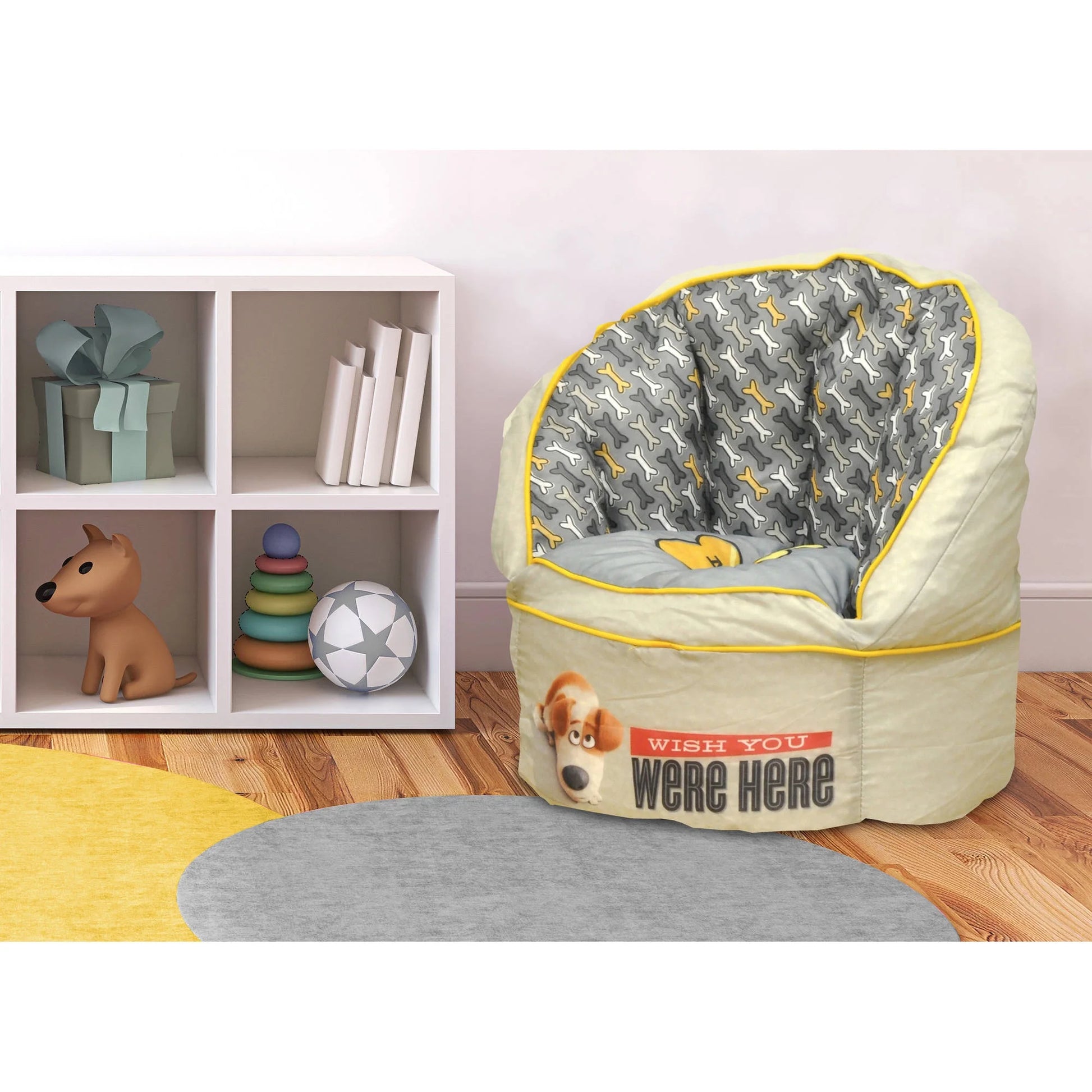 Secret Life of Pets Toddler Bean Bag Chair, Grey Polyester