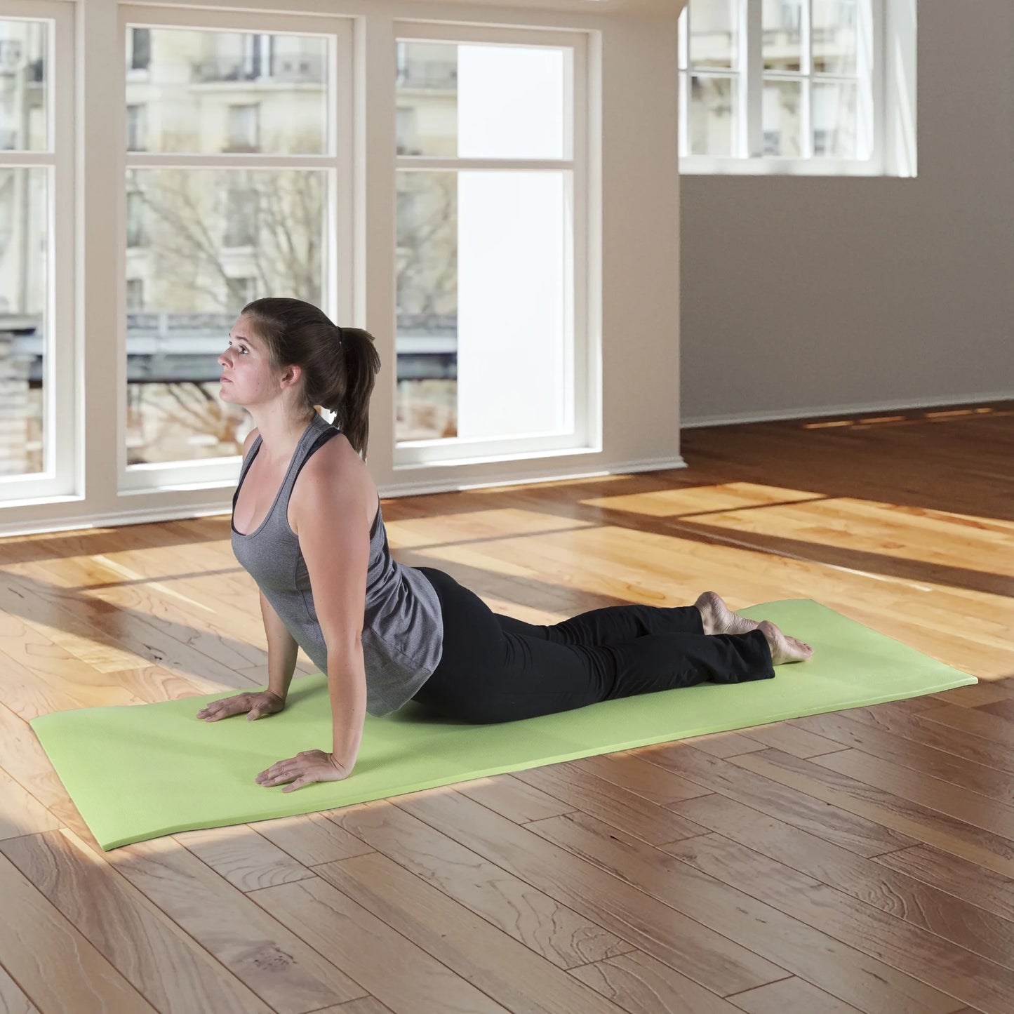 Wakeman Extra-Thick Non-Slip Foam Yoga Mat for Fitness (Green)