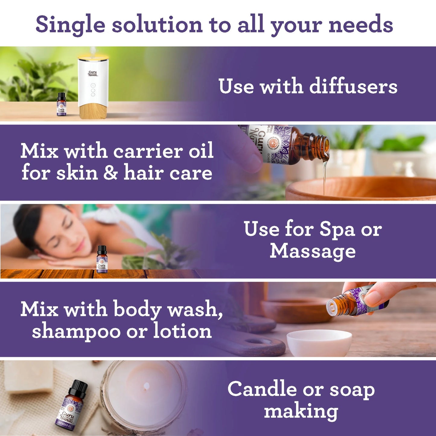 Pure & Natural Lavender Essential Oil for Aromatherapy & Diffuser -15Ml