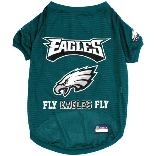 Raglan Mesh Philadelphia Eagles NFL Dog Cat Jersey, Green, XL