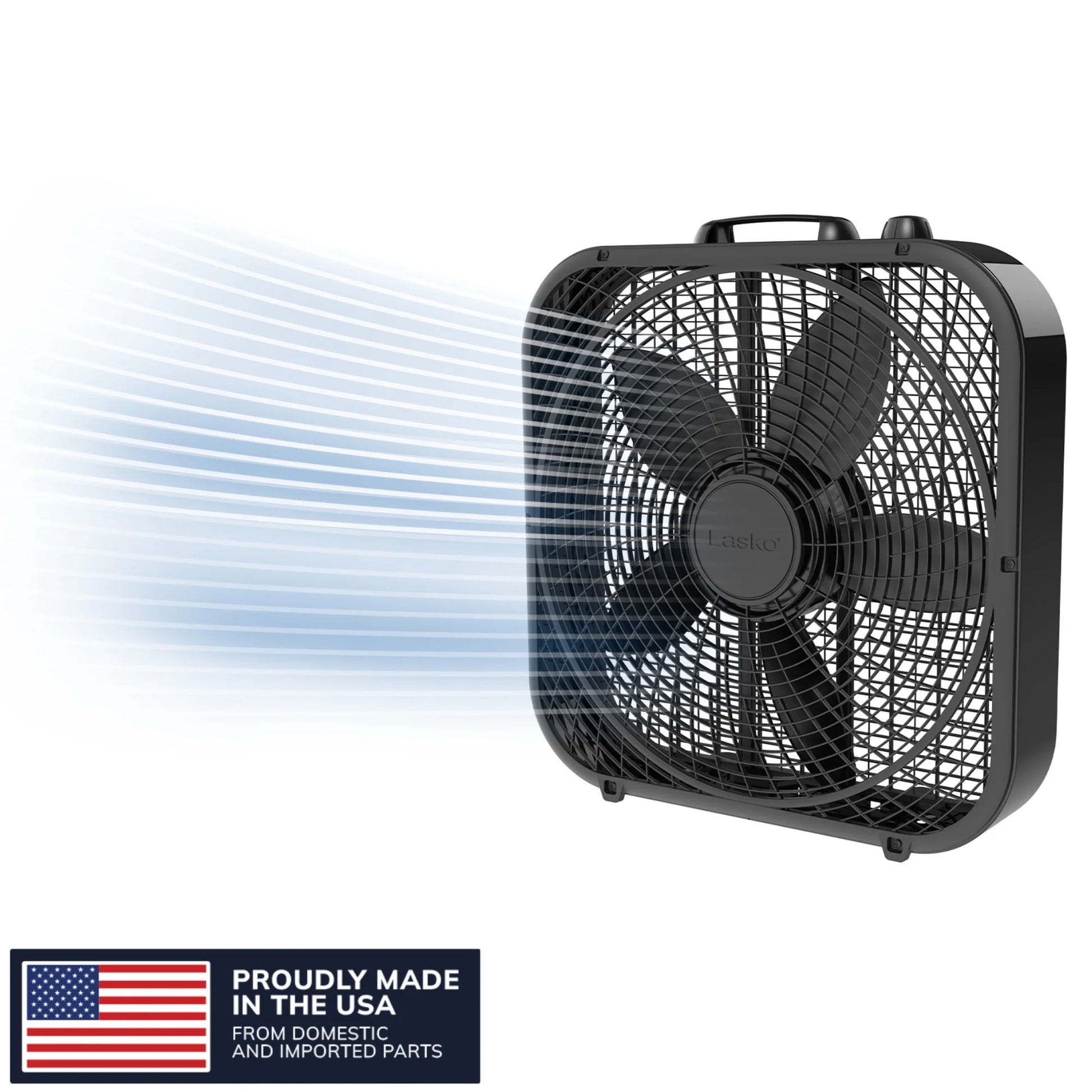 (3 Pack)  Cool Colors 20" 3-Speed Weather Resistant Box Fan, Black B20301, New