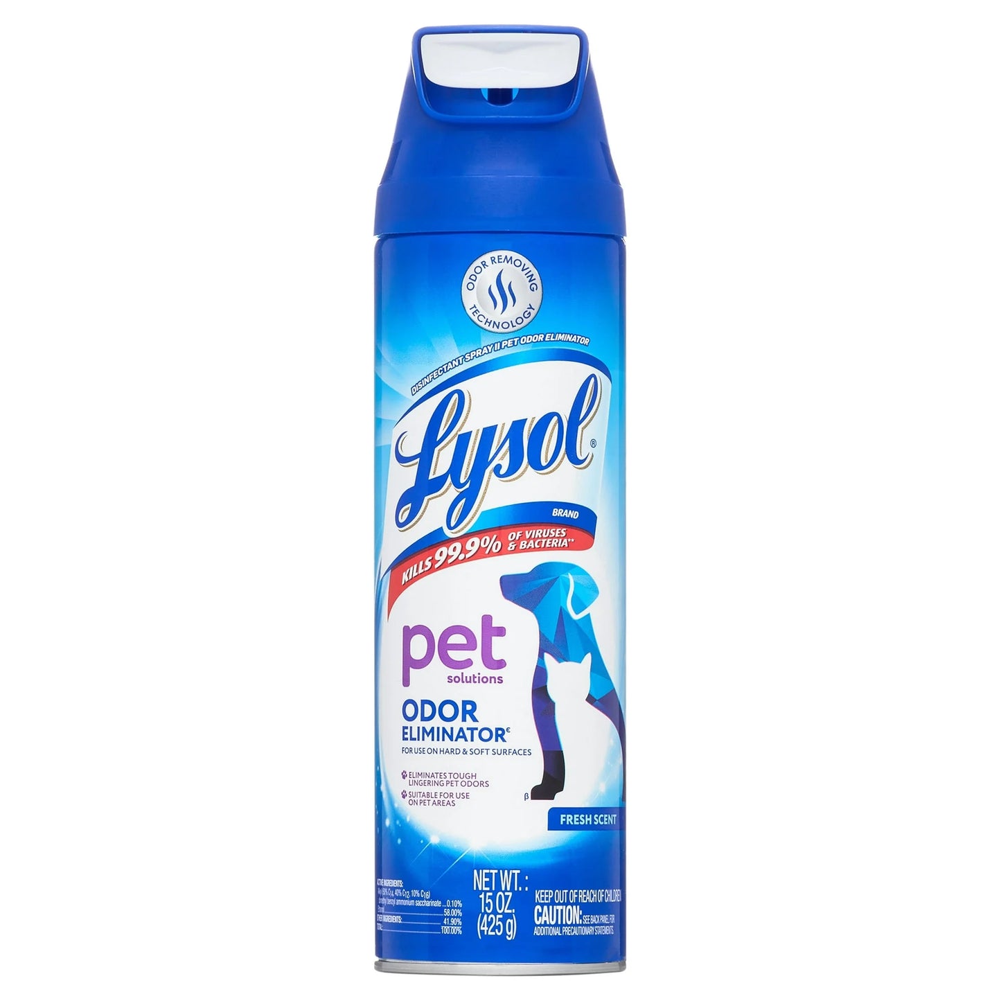 ® Pet Odor Eliminator Spray, Sanitizing and Disinfecting Spray for Pet Odors, 15Oz
