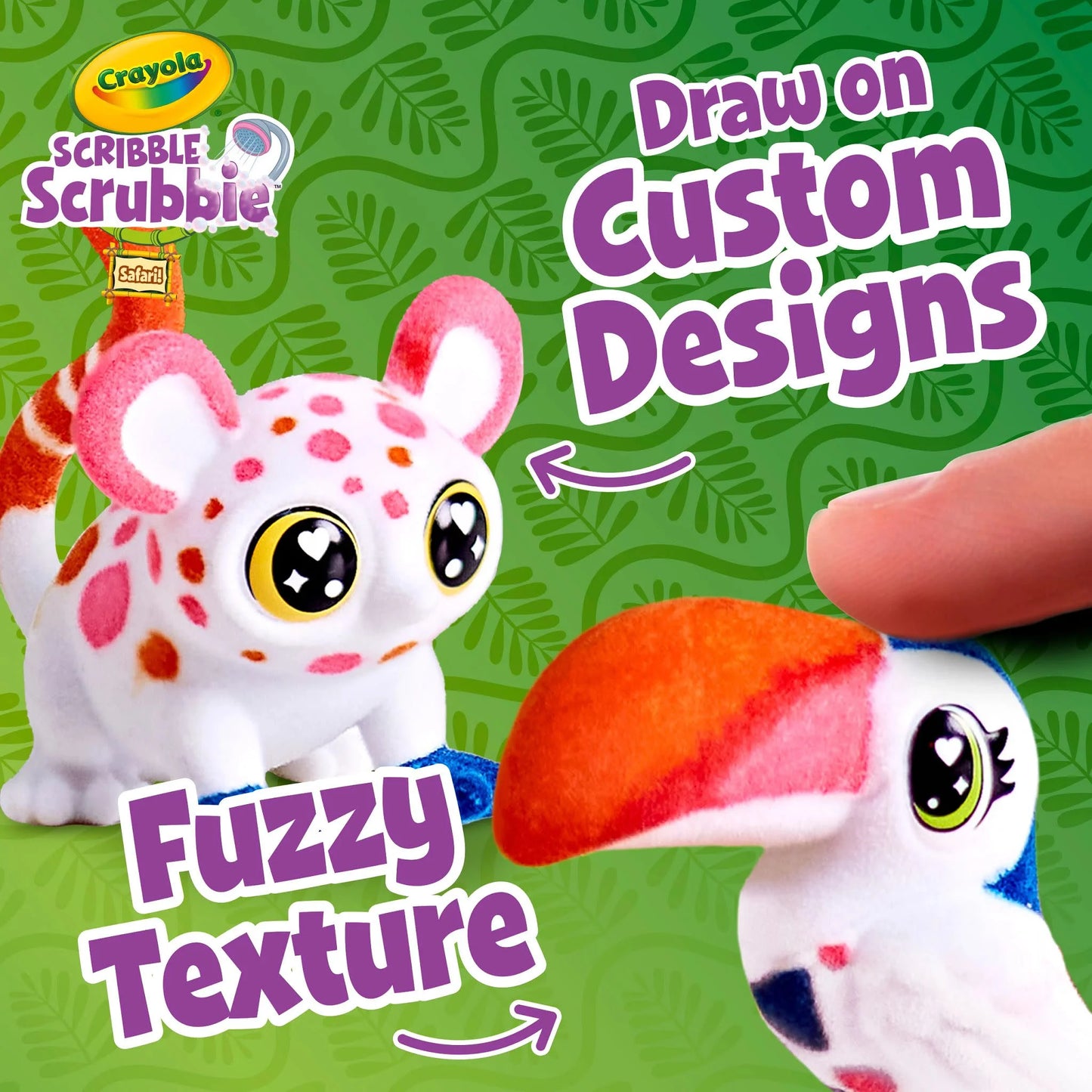 Scribble Scrubbie Pets Safari Treehouse Toy Set, Coloring Gift for Kids, Jungle Arts & Crafts