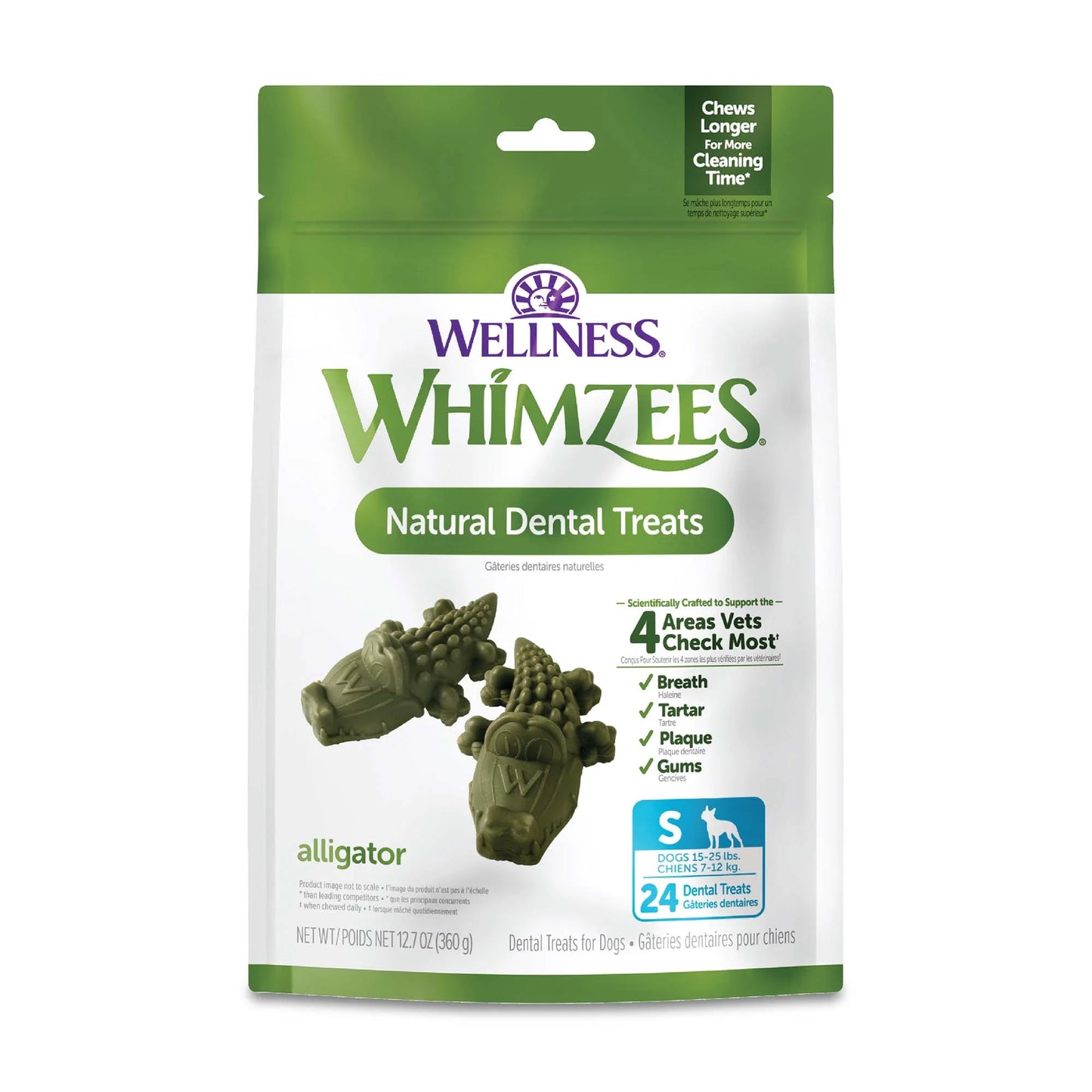 Wellness® ® Alligator Natural Grain Free Dental Chews for Dogs, Medium Breed, 12 Count