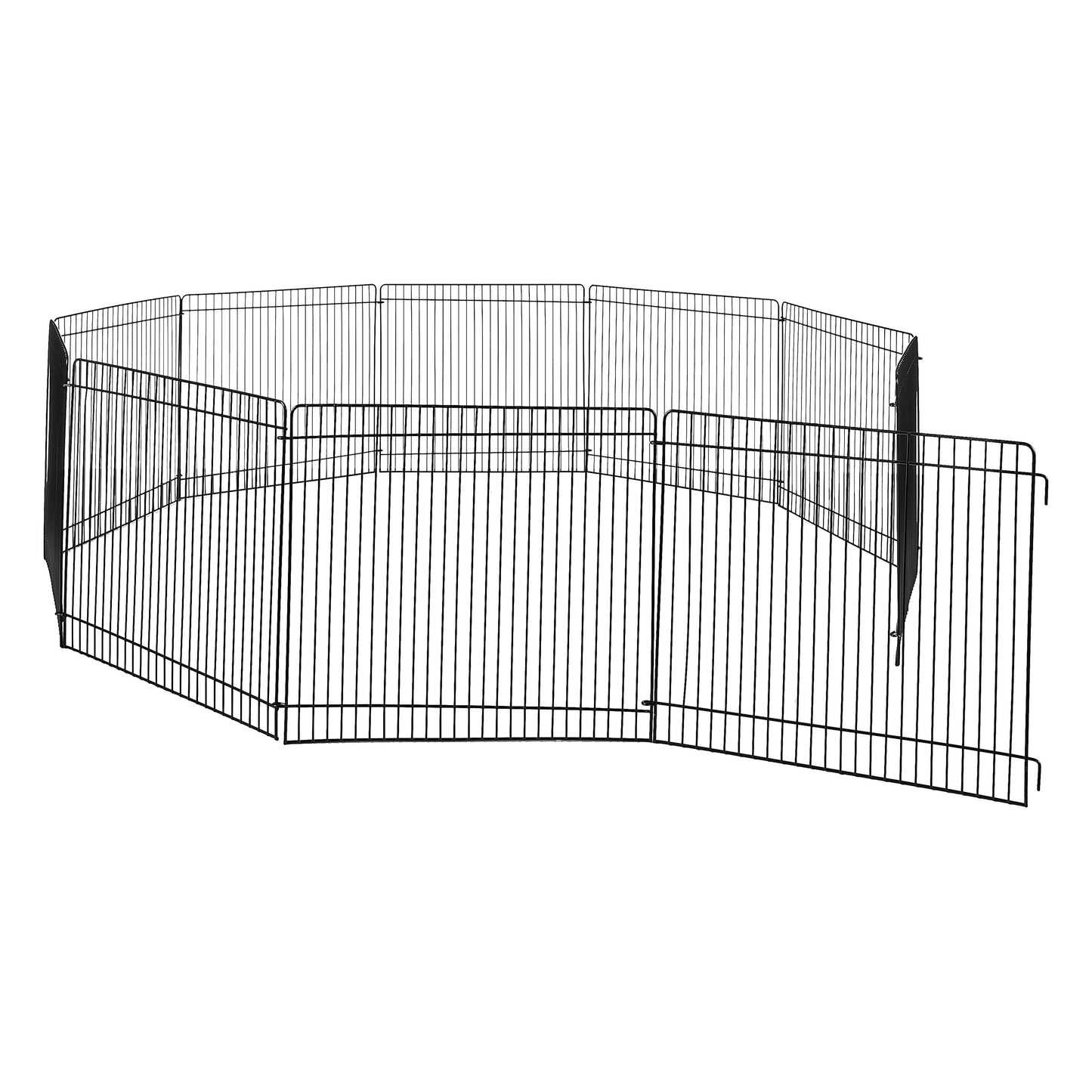 (3 Pack)  Portable Steel Wire Play Pen for Small Pets, Customizable, 10 Panels, Indoor & Outdoor Use, 9" Tall