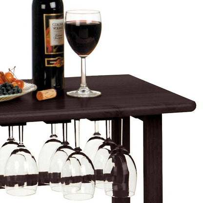 Vinny 24-Bottle Espresso Floor Wine Rack
