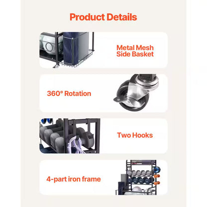 Yoga Mat Storage Rack 200 Lb. Home Gym Workout Equipment Organizer Powder Coated Finish Steel Yoga Mat Holder