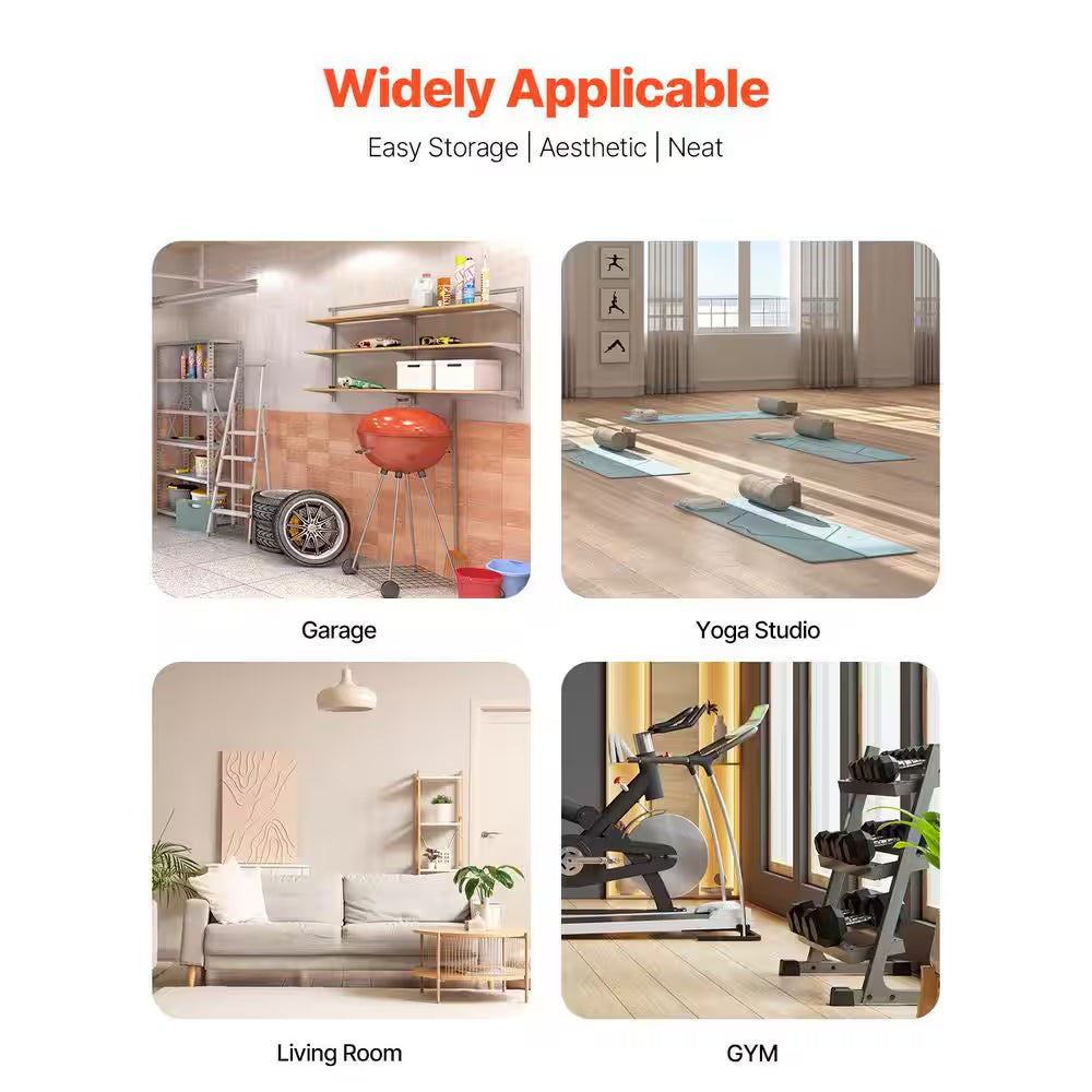 Yoga Mat Storage Rack 200 Lb. Home Gym Workout Equipment Organizer Powder Coated Finish Steel Yoga Mat Holder