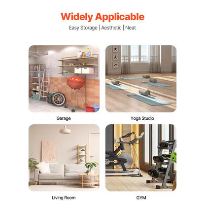 Yoga Mat Storage Rack 200 Lb. Home Gym Workout Equipment Organizer Powder Coated Finish Steel Yoga Mat Holder