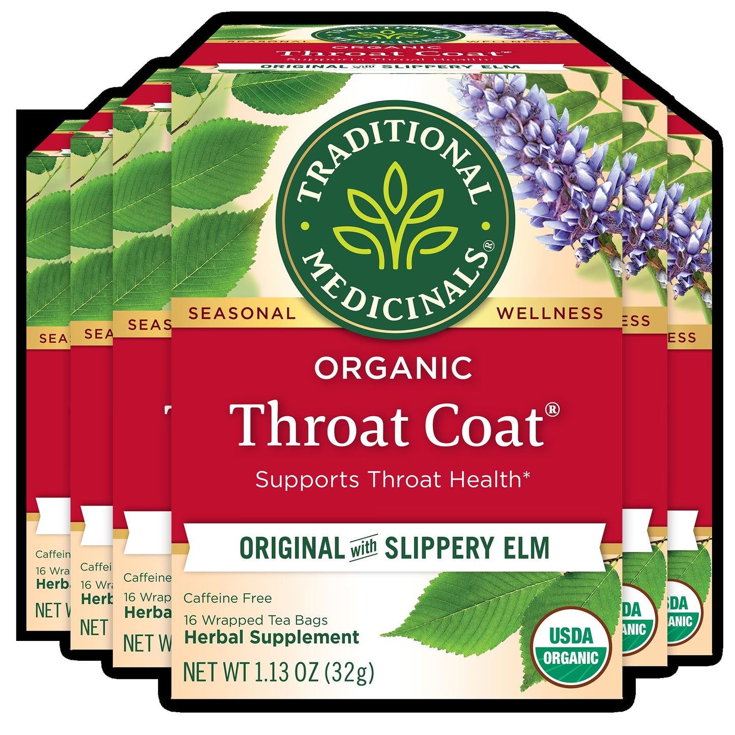 (4 Pack) , Organic Throat Coat, Tea Bags, 16 Count