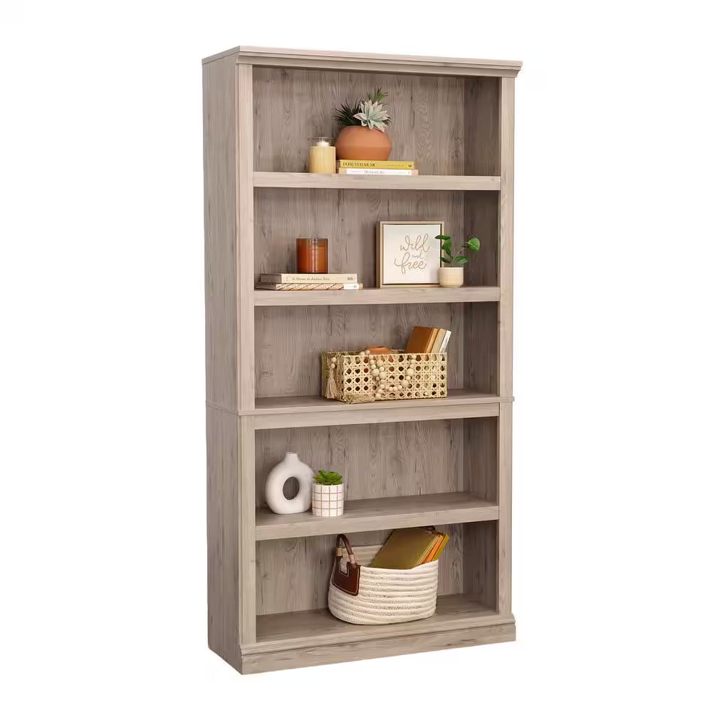 35.276 In. Wide Laurel Oak 5-Shelf Standard Bookcase
