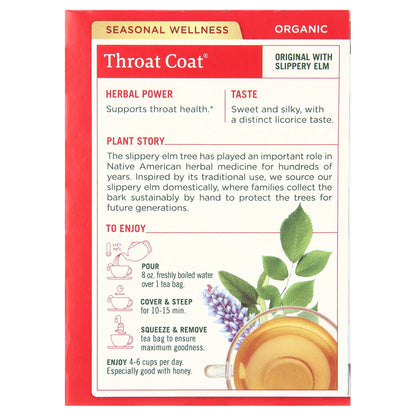 (4 Pack) , Organic Throat Coat, Tea Bags, 16 Count