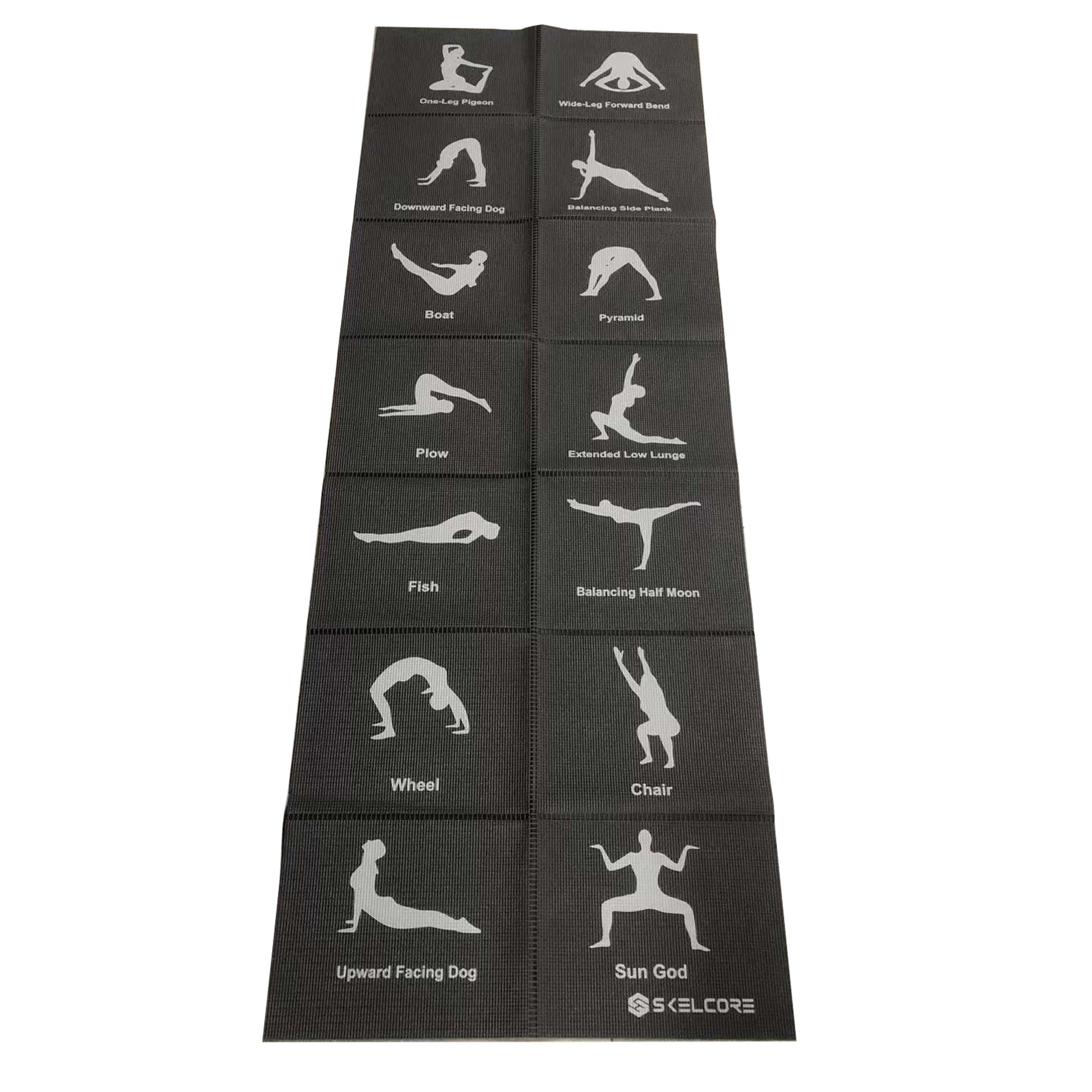 Yoga Starter Kit, Yoga Blocks and Folding Self-Guided 0.3Cm Thick Yoga Mat, PVC