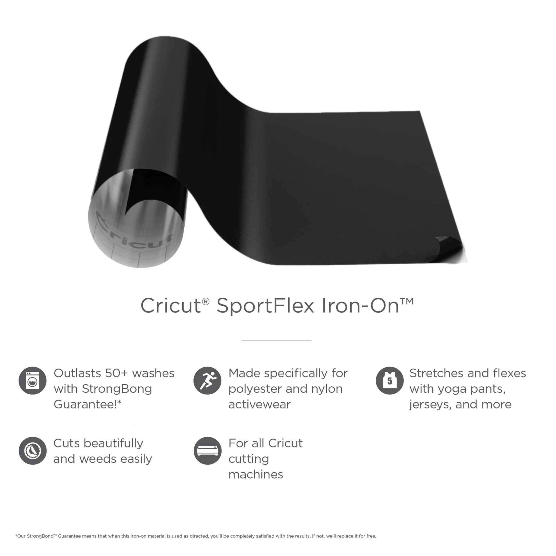 (3 Pack)  Sportflex Iron-On Vinyl, Black, 11.8" X 24"