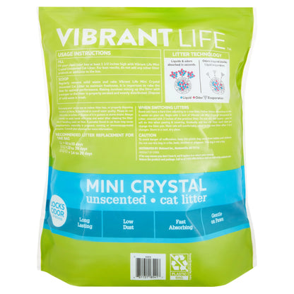 (4 Pack)  Mini Crystal Unscented Cat Litter, 8 Lb