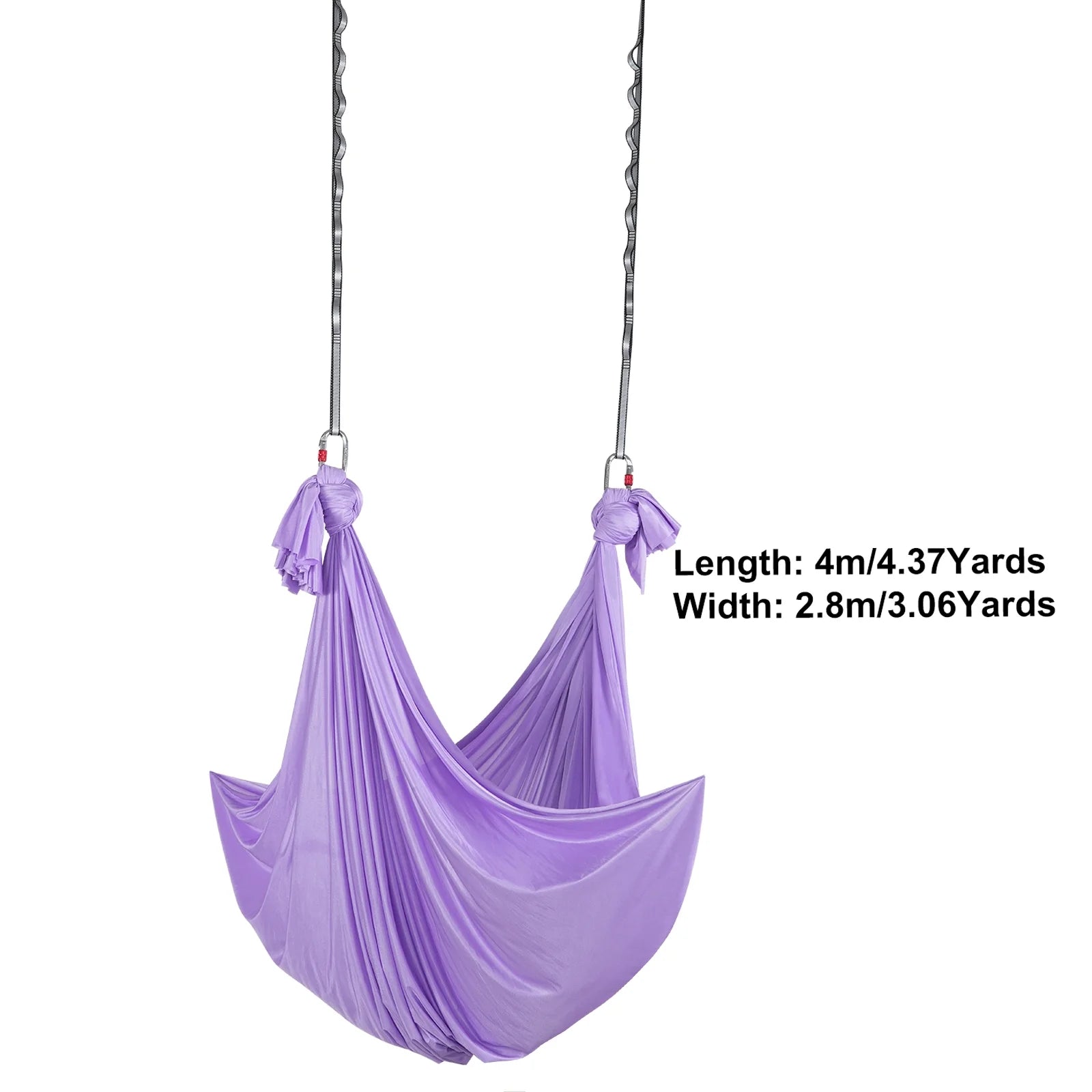 Yoga Swing Aerial Hammock - 4.4 Yard Nylon Hanging Sling for Inversions - Purple