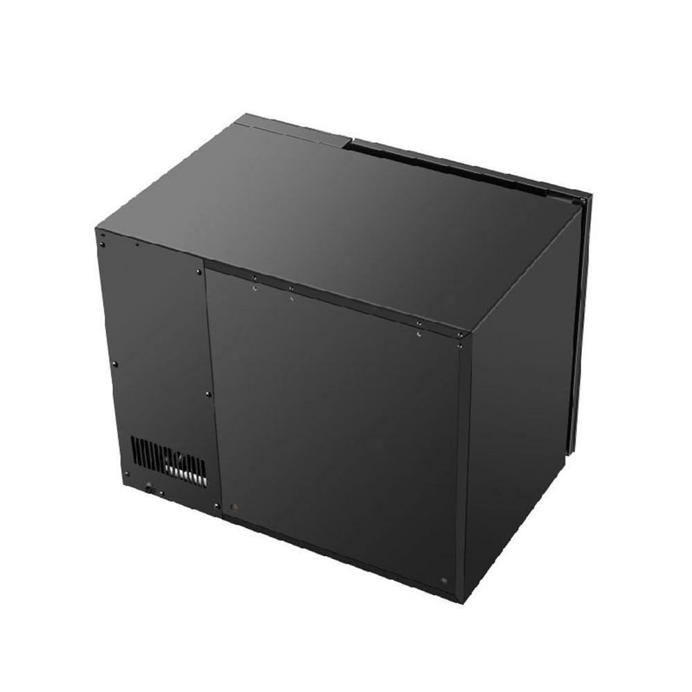 22In. Single Temperature Zone 12-Bottles Countertop/Wall-Mounted Beverage and Wine Cooler Black with anti UV Glass Door