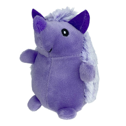 (3 Pack)  Mini Pet Plush Hedgehog Small Dog Toy with Squeaker, Purple