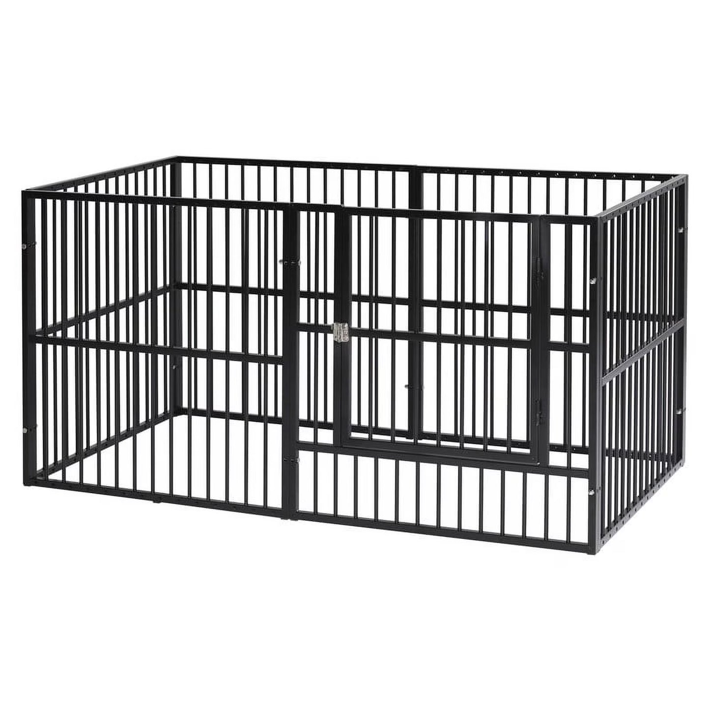31.5" Height Pet Playpen 2 Panel Add-On, Dog Playpen, Puppy Dogs Heavy-Duty Extendable Pen,Easy Assemble, Black