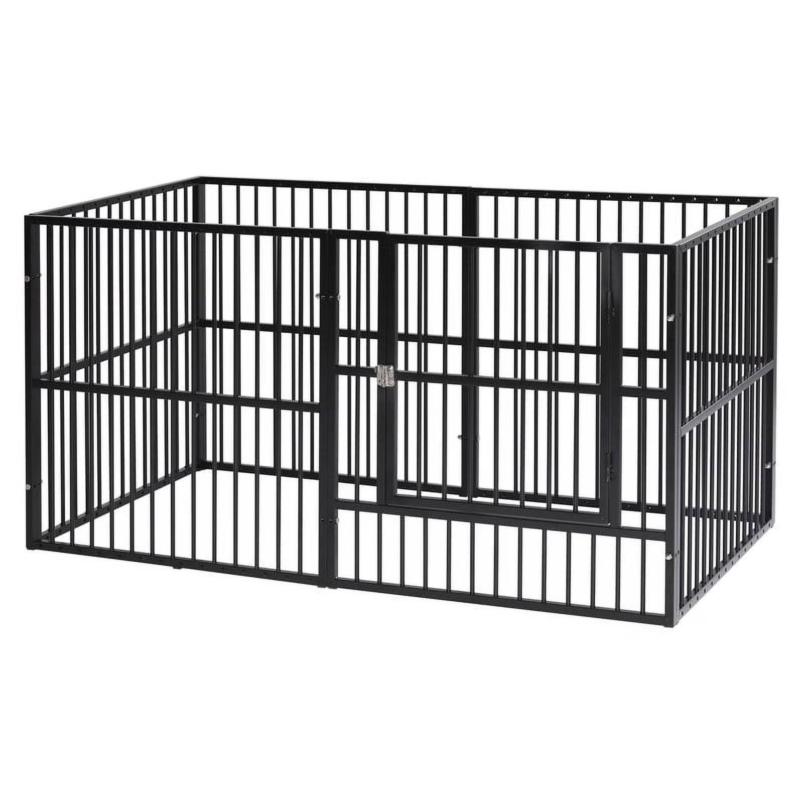 31.5" Height Pet Playpen 2 Panel Add-On, Dog Playpen, Puppy Dogs Heavy-Duty Extendable Pen,Easy Assemble, Black