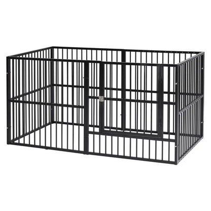 31.5" Height Pet Playpen 2 Panel Add-On, Dog Playpen, Puppy Dogs Heavy-Duty Extendable Pen,Easy Assemble, Black
