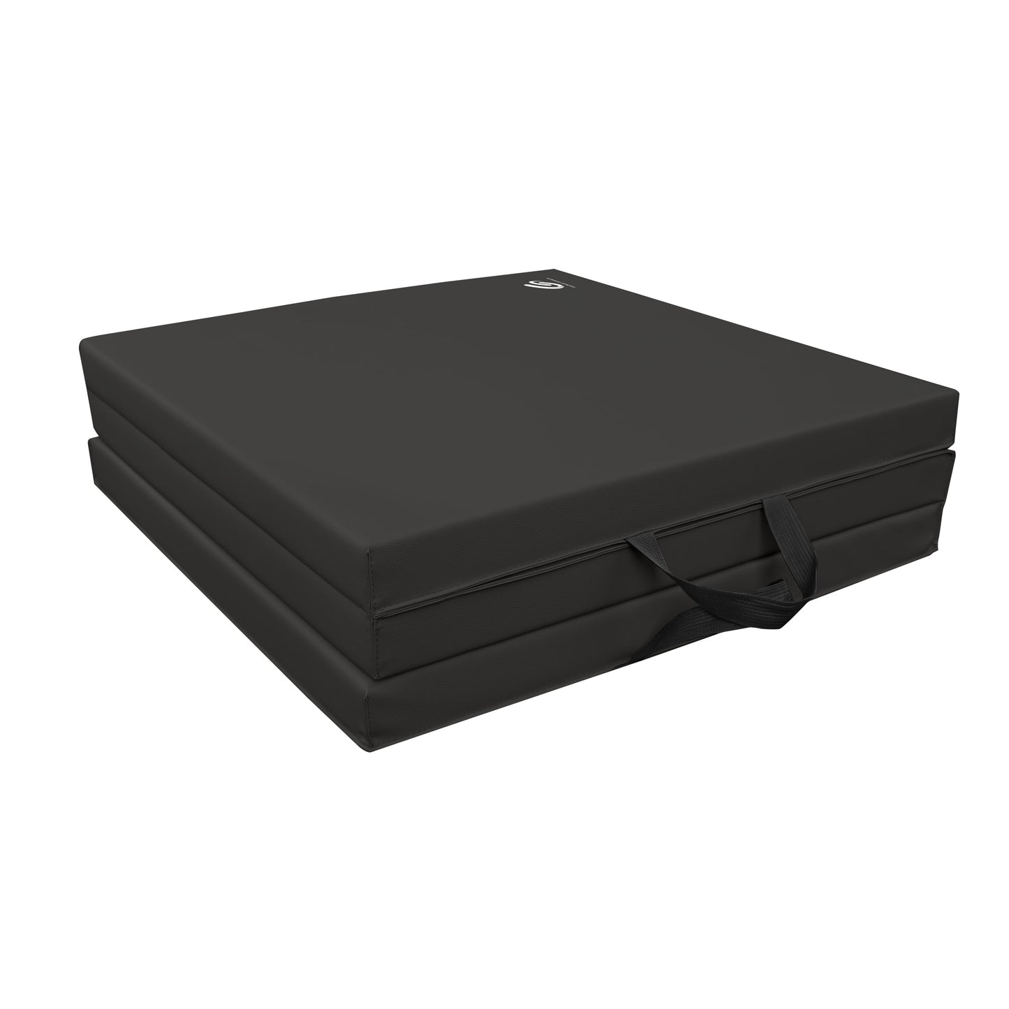 (2 Pack)  Tri-Fold Gymnastics Exercise Mat with Handles, 6' X 2' X 2", Black