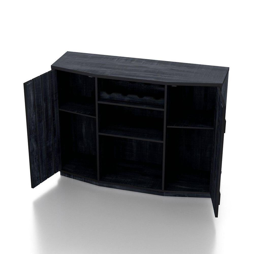 Shedd Rustic Navy Blue Buffet with 2-Shelves