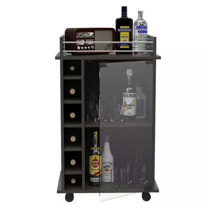 20-Bottle Rich Brown Freestanding Walnut Wood Wine Rack