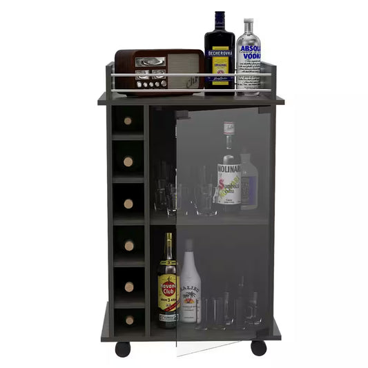 20-Bottle Rich Brown Freestanding Walnut Wood Wine Rack