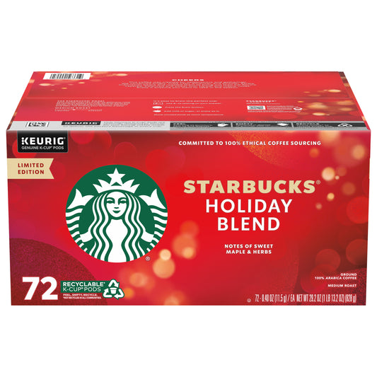 Starbucks Coffee Holiday Blend K-Cup Pod, 72-Count