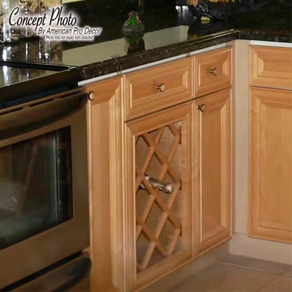 14-Bottle Trimmable Wine Rack Lattice Panel Inserts in Unfinished Solid North American Alder