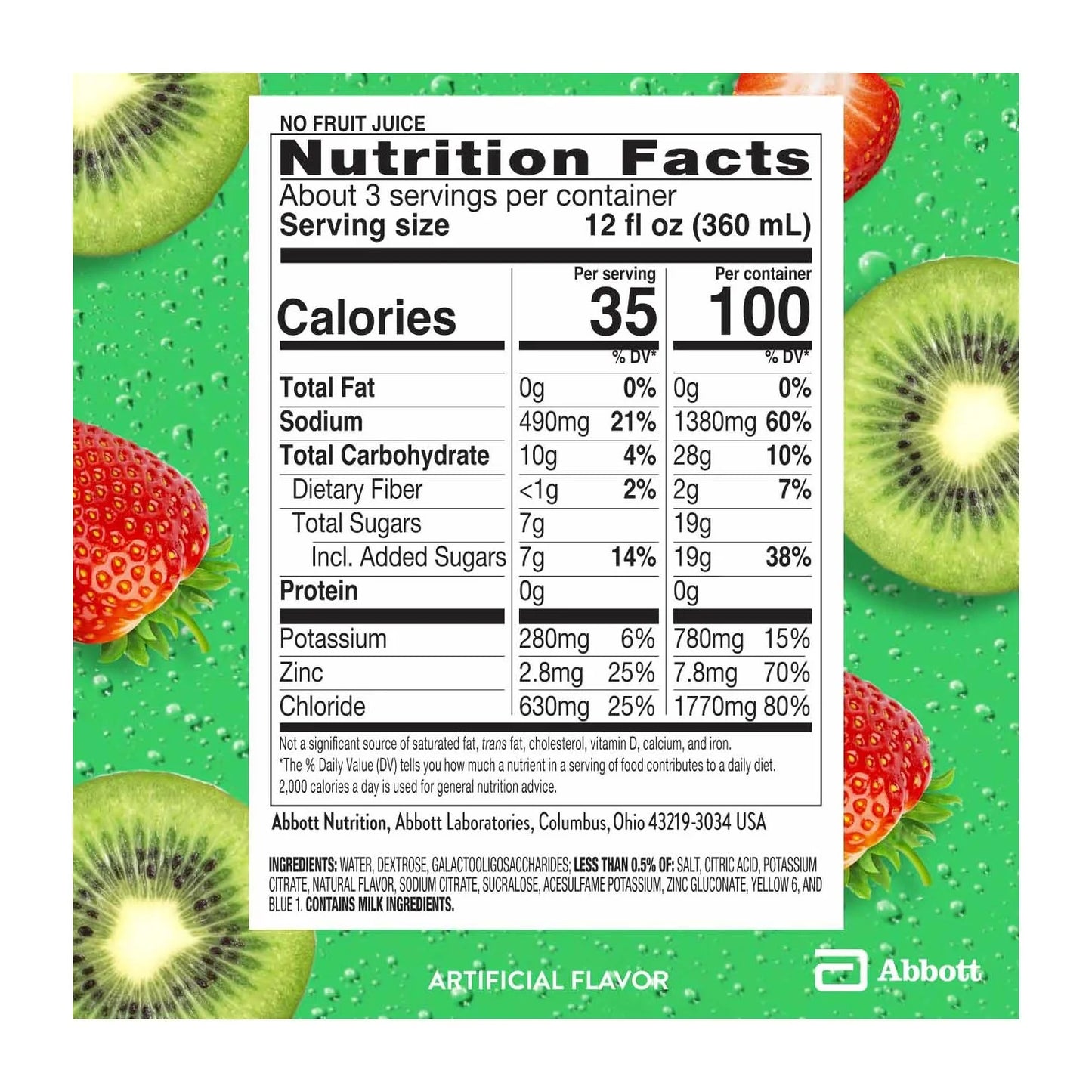 (4 Pack)  Advancedcare plus Electrolyte Drink, Kiwi Berry Mist, 1 Liter