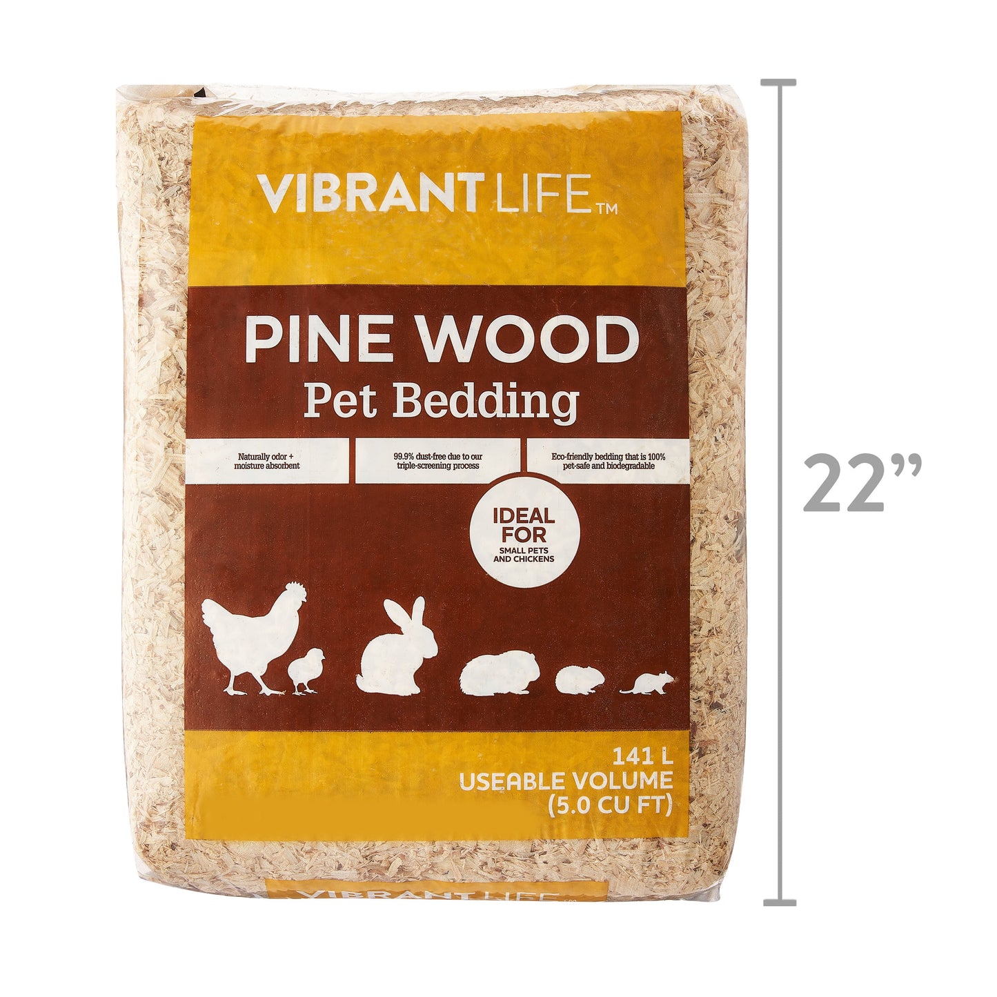 (4 Pack)  Pine Wood Pet Bedding, 141 L Bag