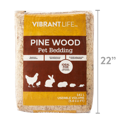 (4 Pack)  Pine Wood Pet Bedding, 141 L Bag