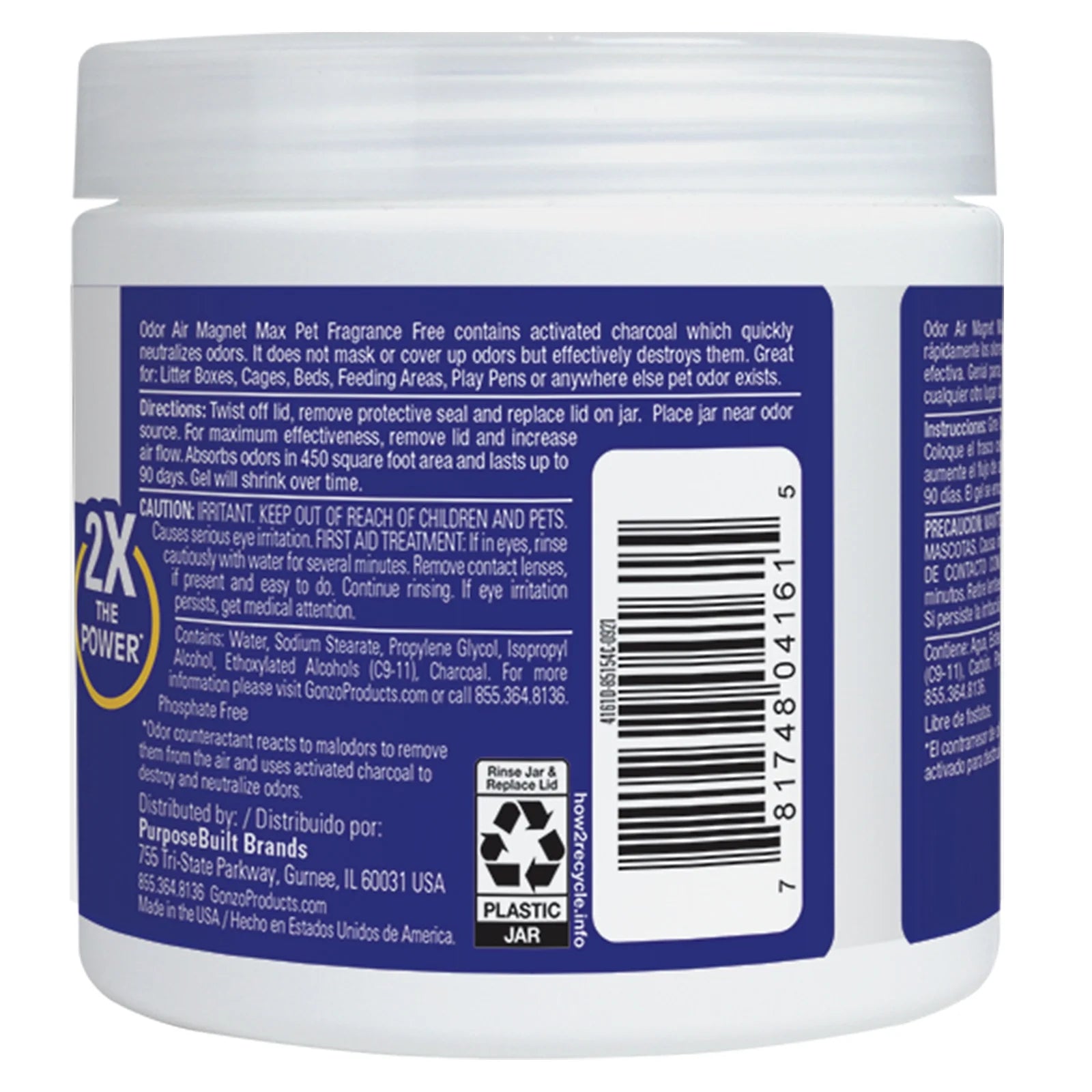 (2 Pack)  Pet Odor Air Magnet for Dogs and Cats, 14 Oz