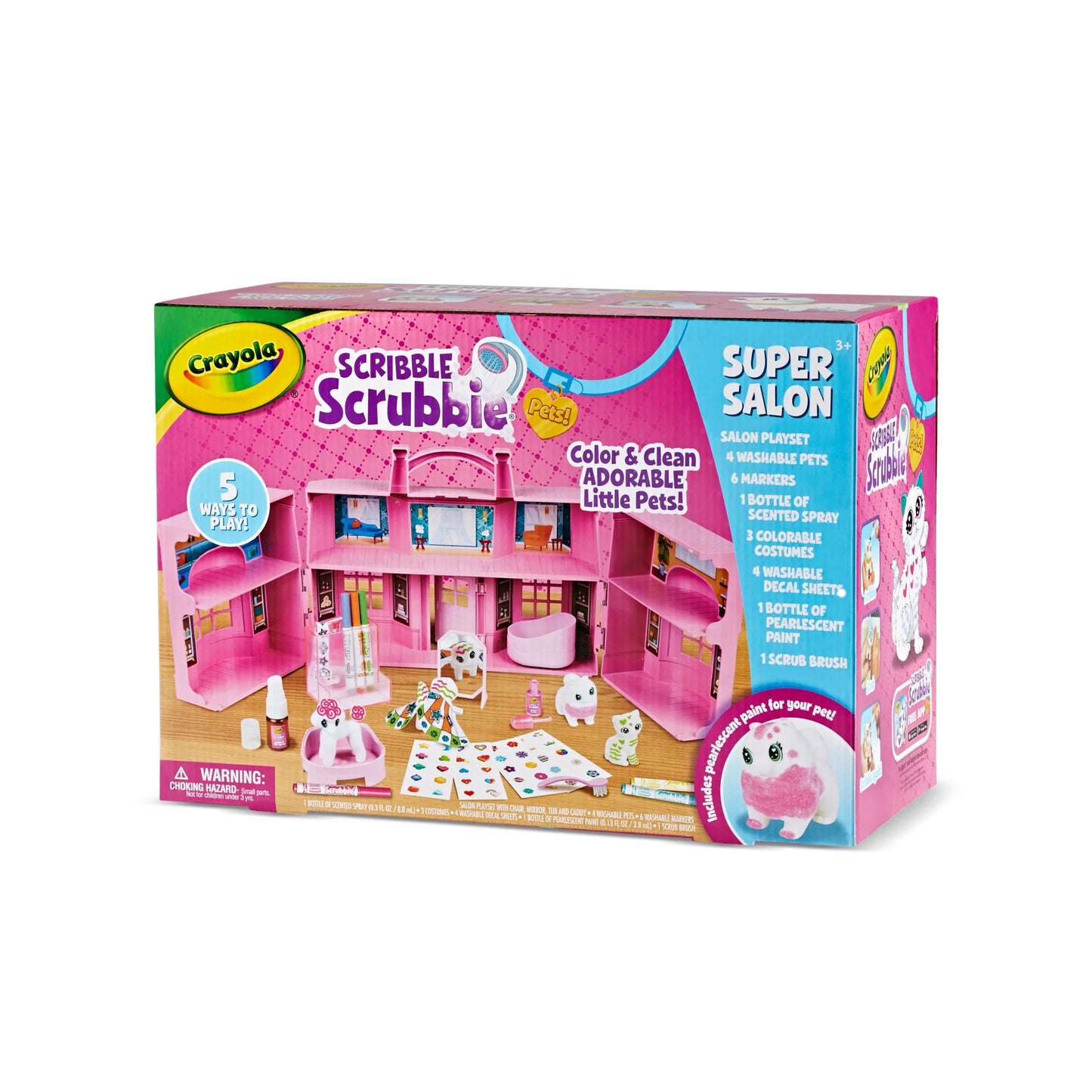 Scribble Scrubbie Pets Super Salon, Creative Toys for Kids, Coloring Gifts for Girls & Boys, Arts and Crafts, Ages 3+