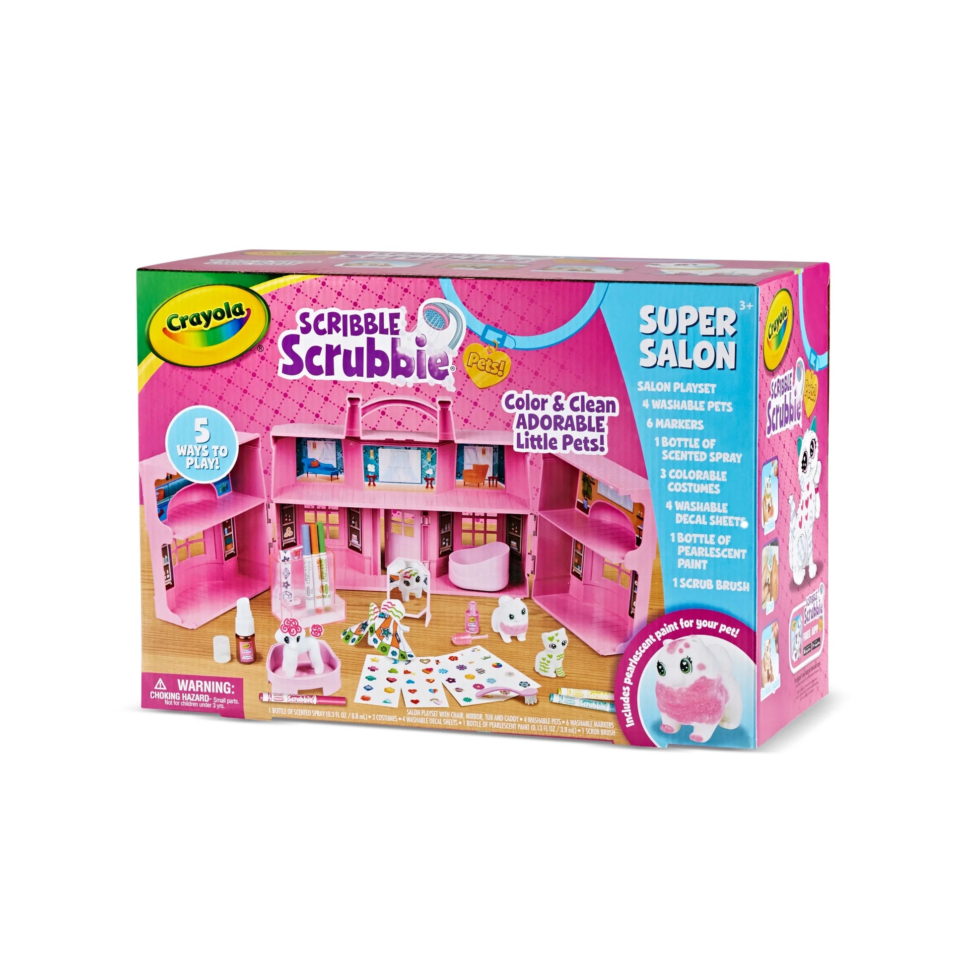 Scribble Scrubbie Pets Super Salon, Creative Toys for Kids, Coloring Gifts for Girls & Boys, Arts and Crafts, Ages 3+
