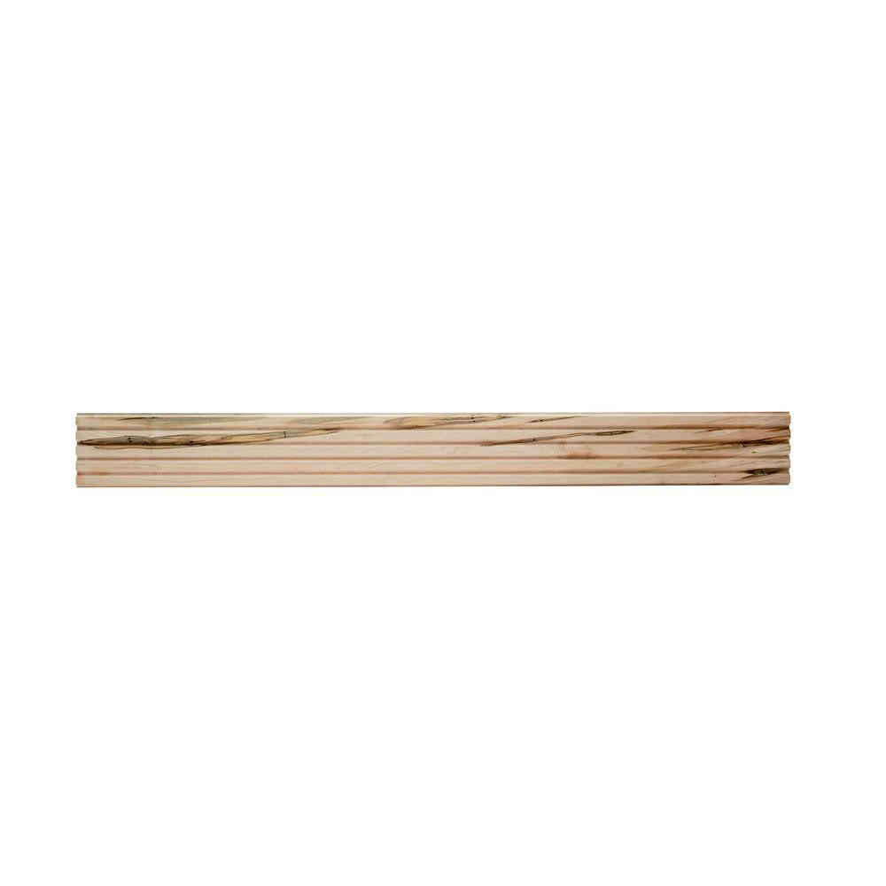 1549-4FTWMAP 0. 4375 In. D 5In. W X 47.5 In. L Unfinished Ambrosia Maple Wood Traditional Fluted Panel Moulding