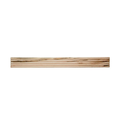 1549-4FTWMAP 0. 4375 In. D 5In. W X 47.5 In. L Unfinished Ambrosia Maple Wood Traditional Fluted Panel Moulding
