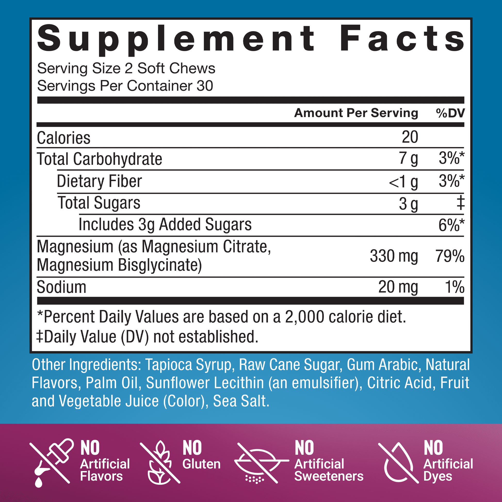 Ultimate Magnesium, 330Mg Magnesium Glycinate & Citrate to Promote Calm & Relaxation, Vegan & Gluten Free, Mixed Berry, 60 Soft Chews