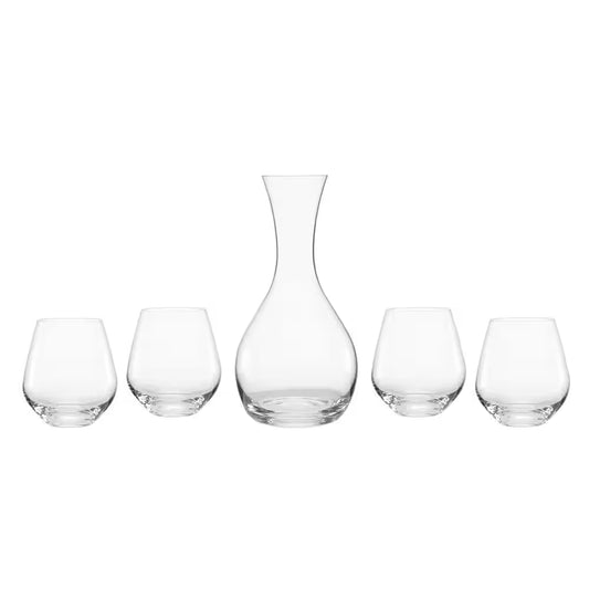TUSCANY CLS EUROPEAN GLASS DECANTR 44 Oz. W/4 STEMLESS