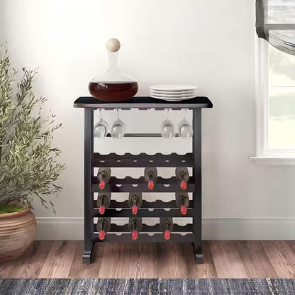 4-Layer Brown Wine Rack