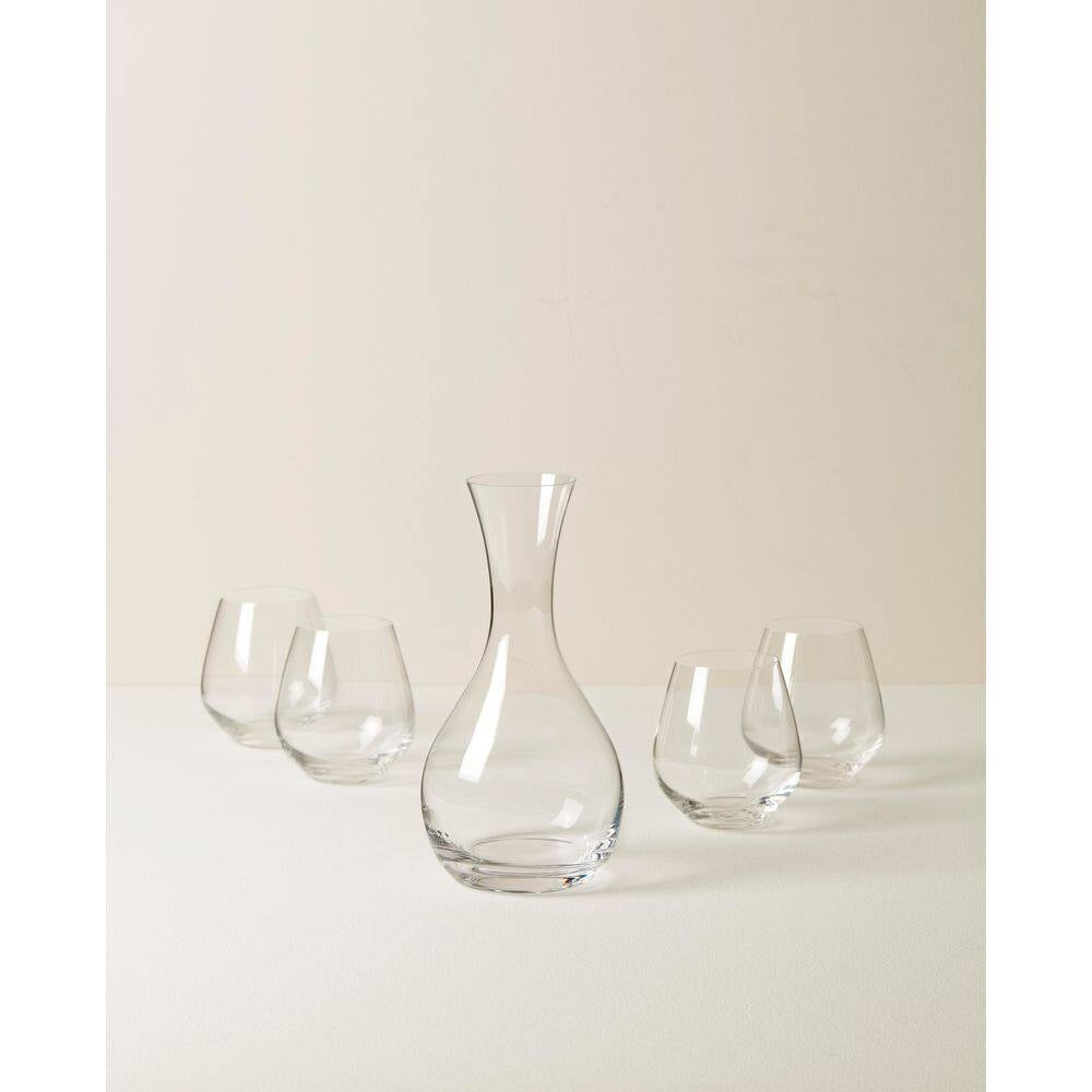 TUSCANY CLS EUROPEAN GLASS DECANTR 44 Oz. W/4 STEMLESS