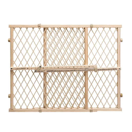 Position & Lock Value Adjustable Wood Baby Gate, Fits Openings 26 - 42 In. Wide