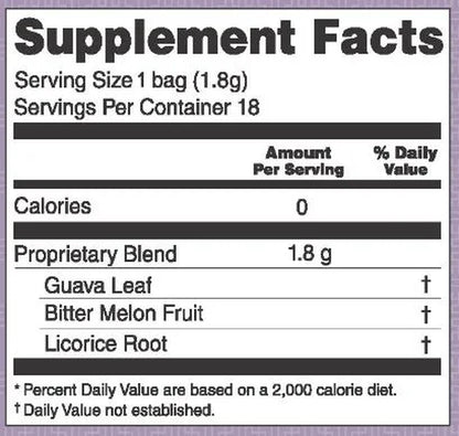 (2 Pack)  Blood Sugar Herbal Tea, 18 Count Box, All Natural, Caffeine Free, Dietary Supplement