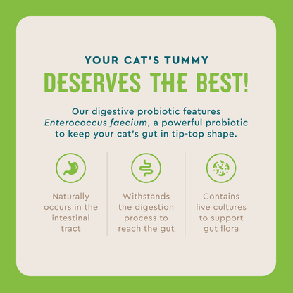 Probiotic Cat Powder Supplement for Digestive Health, 30 Packets