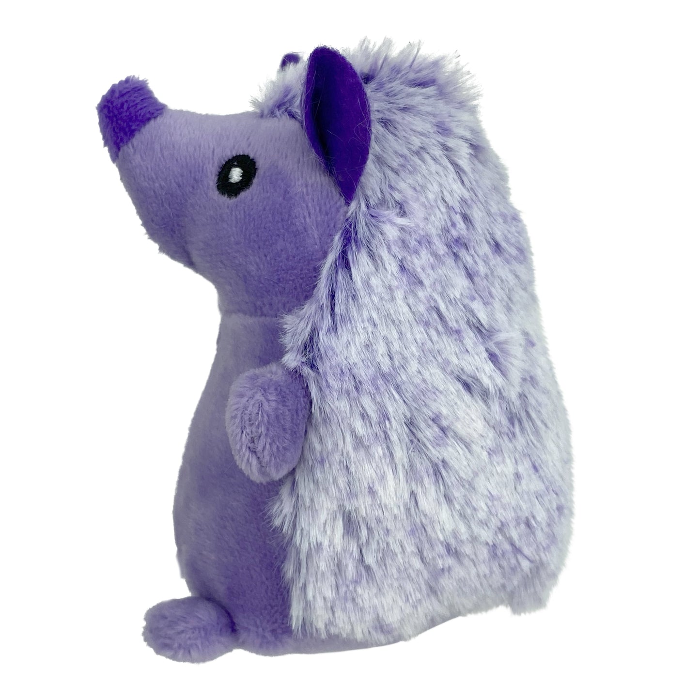 (3 Pack)  Mini Pet Plush Hedgehog Small Dog Toy with Squeaker, Purple