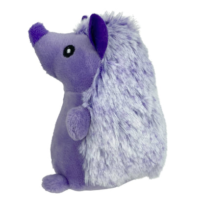 (3 Pack)  Mini Pet Plush Hedgehog Small Dog Toy with Squeaker, Purple