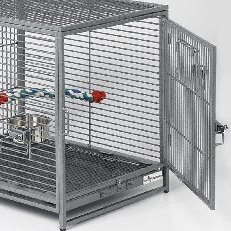 , Poquito Avian Hotel-Platinum Traveling Bird Cage